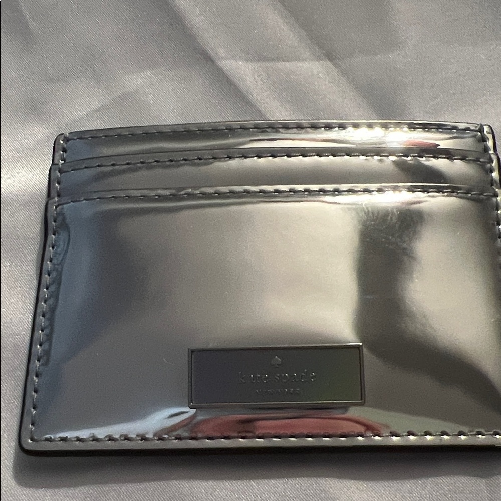 Kate spade Silver Card Holder with tags - Picture 3 of 9